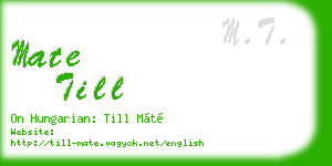 mate till business card
